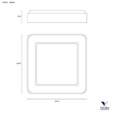 Inner-s plafoniera 60 sabbia 50w 3000k